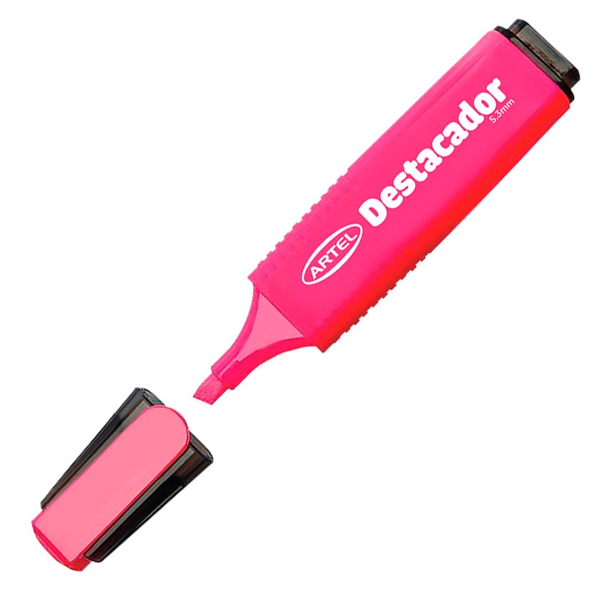 Destacador Artel Rosado biselado 5,3mm