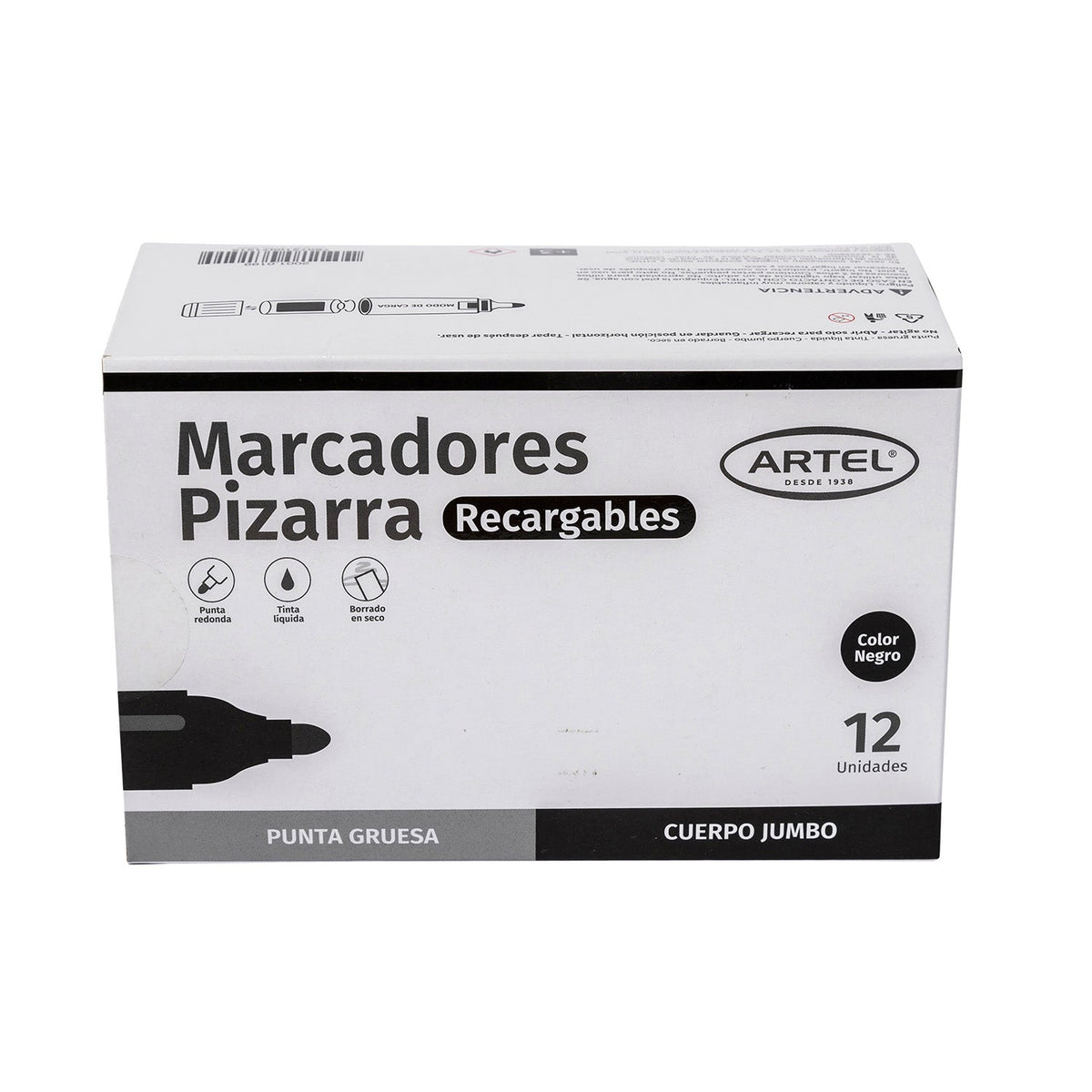 Marcador Pizarra Artel Recargable Jumbo Negro 1 Unidad