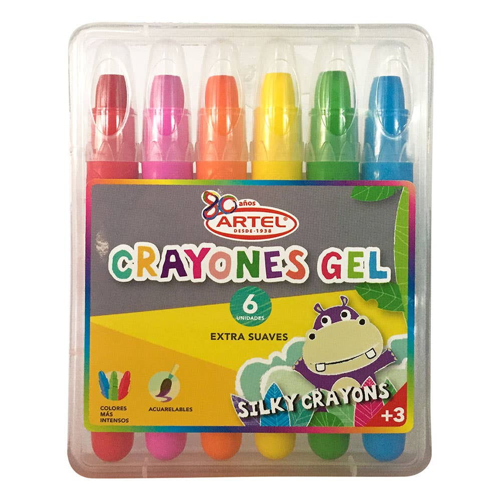 Estuche 6 Crayones Gel Artel