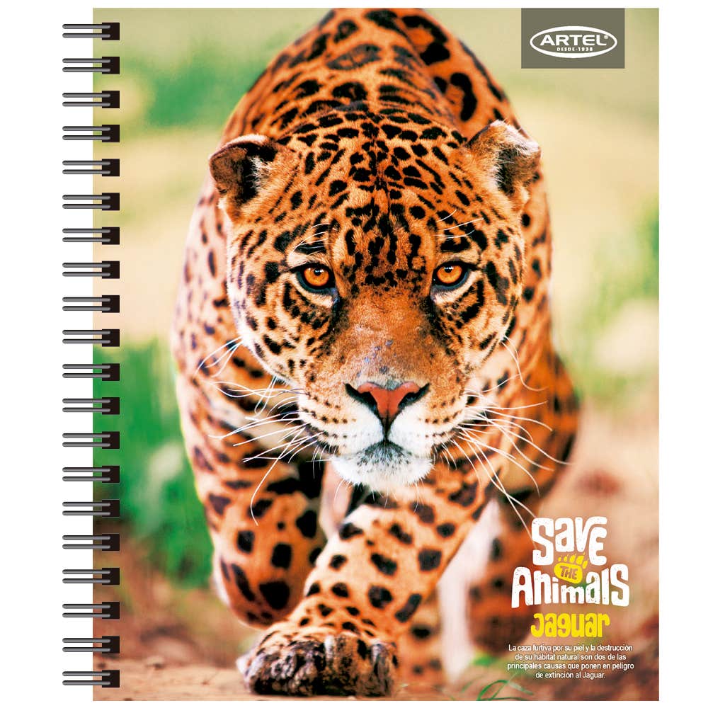 Cuaderno Universitario Save the Animals 2 100 Hojas 7mm. Diseño Aleatorio Artel