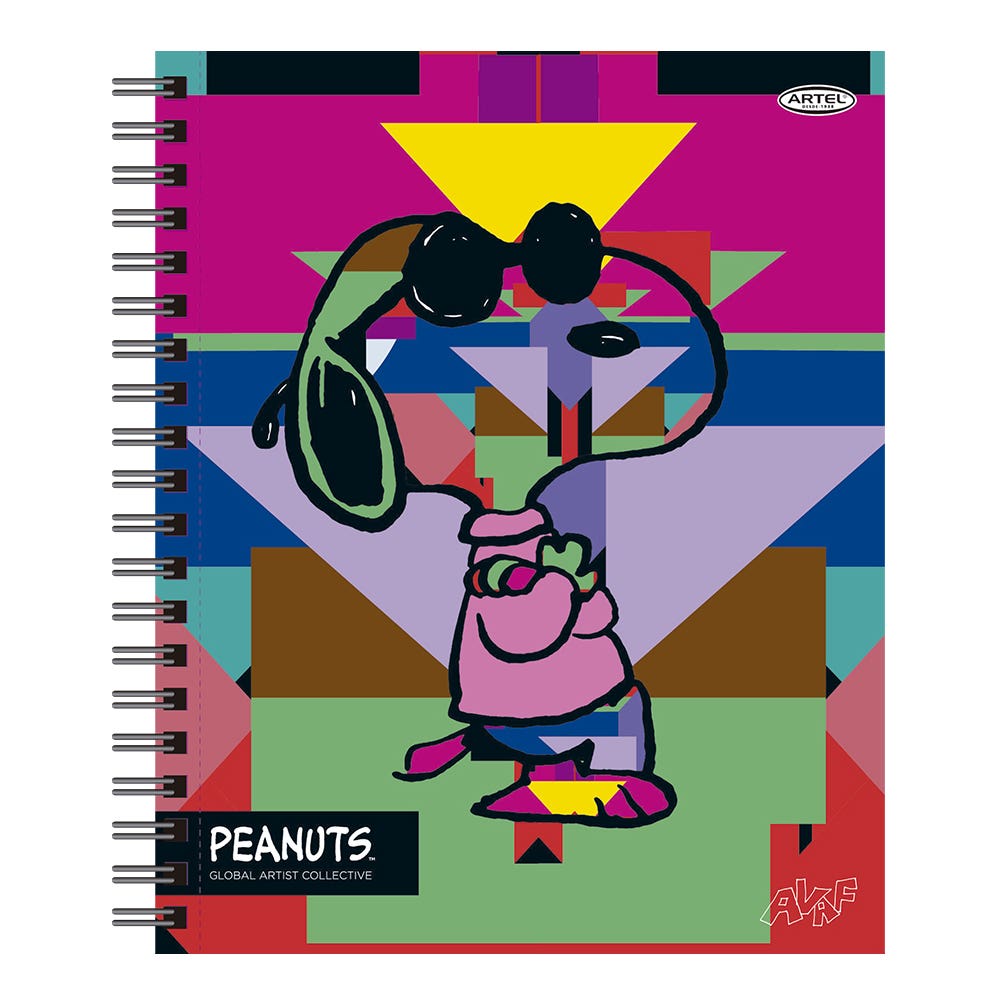 Cuaderno Universitario Snoopy 100 Hojas 7mm. Diseño Aleatorio Artel