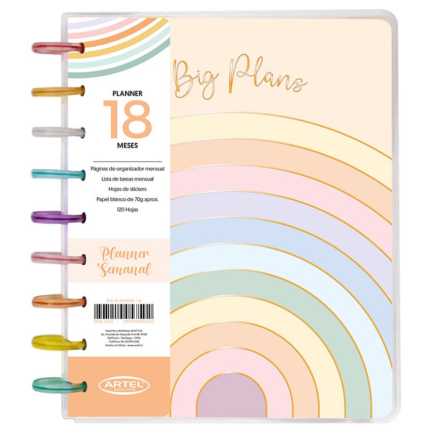 Planner Big Planner 18 meses 17 x 23cm ARTEL