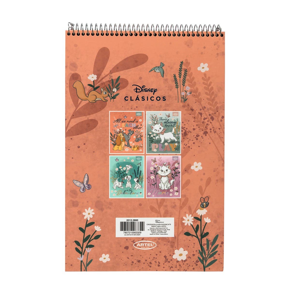 Croquera 21x32 Dogs&cats Clasicos 80 Hojas Artel