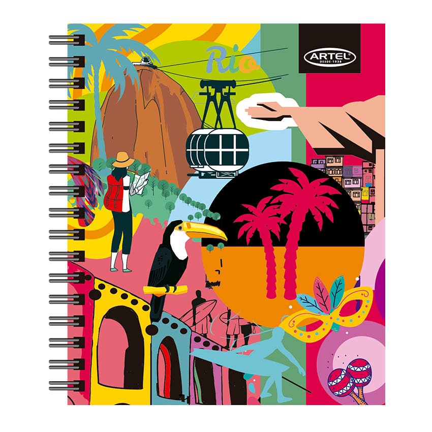 CUADERNO BOOK ARTEL 120 HOJAS DISEÑO URBAN CITY