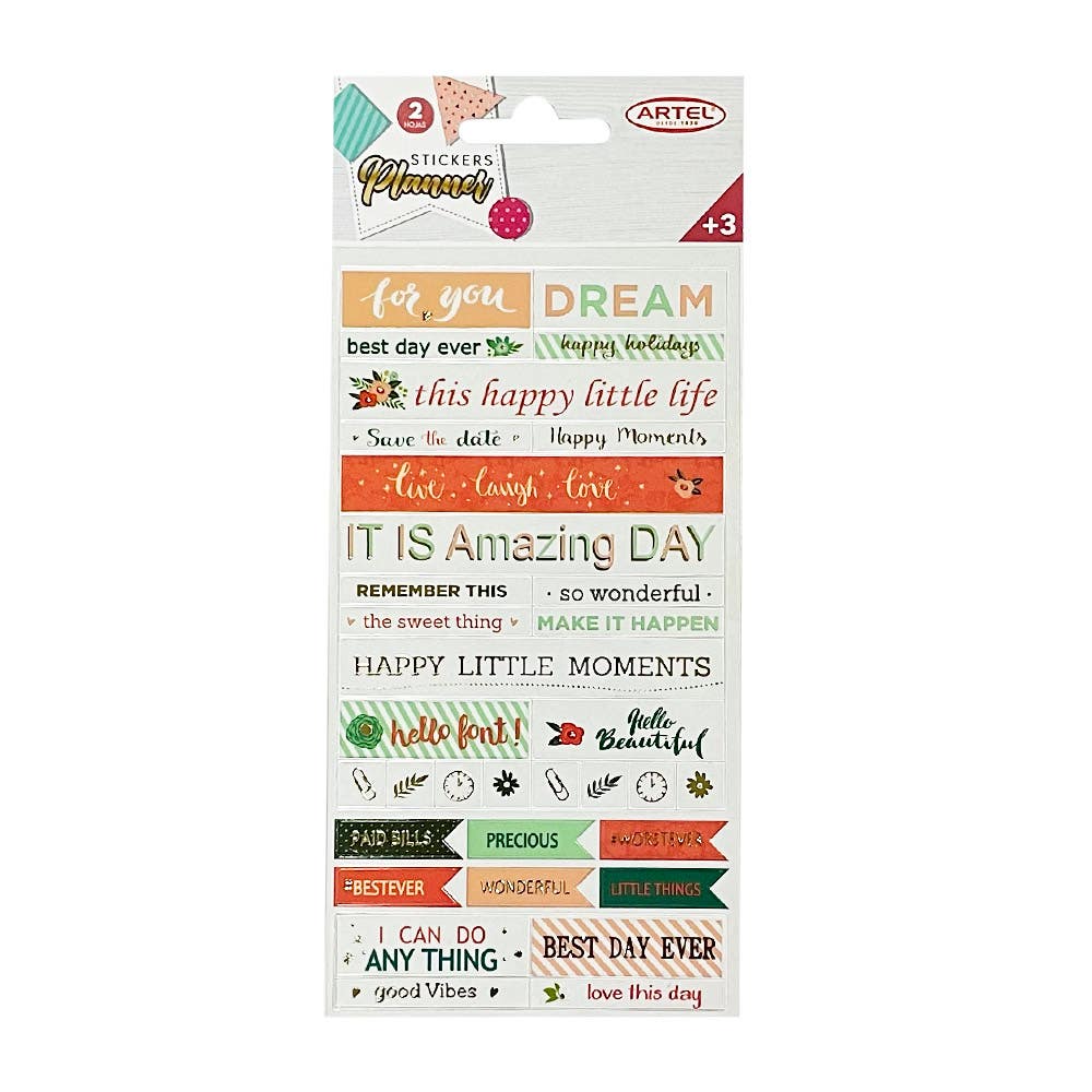Stickers Motivacional 2 Hojas(170X90MM)