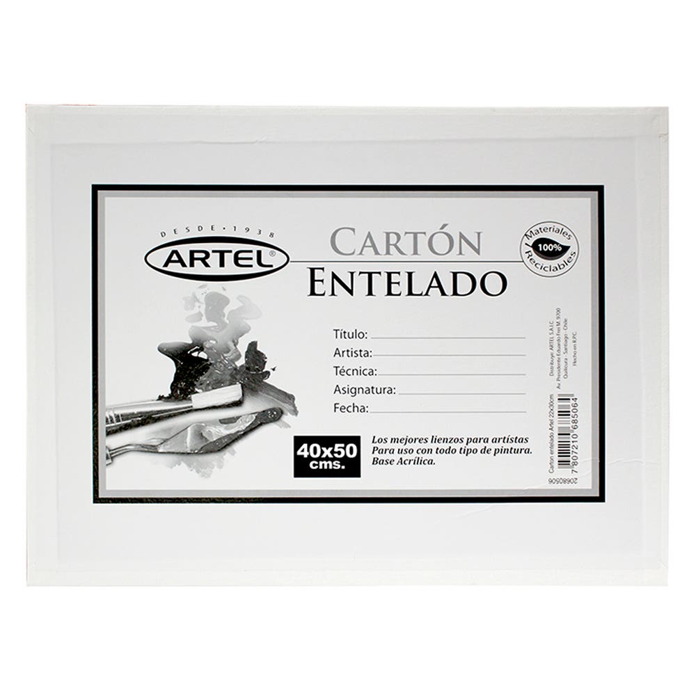Cartón Entelado 40x50cm. Artel