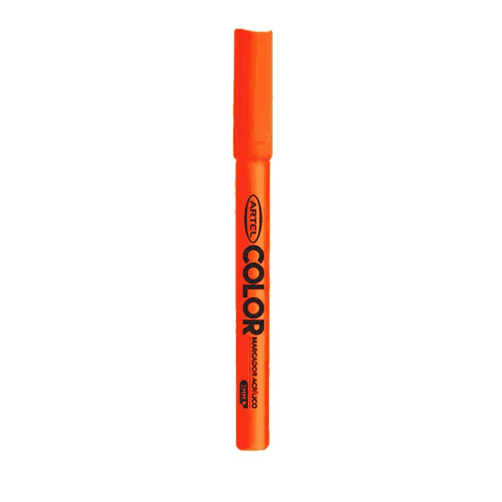 Marcador Acrilico Artel 1mm Naranjo