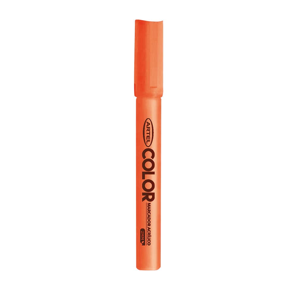 Marcador Acrilico Artel 2mm Fluor Naranjo