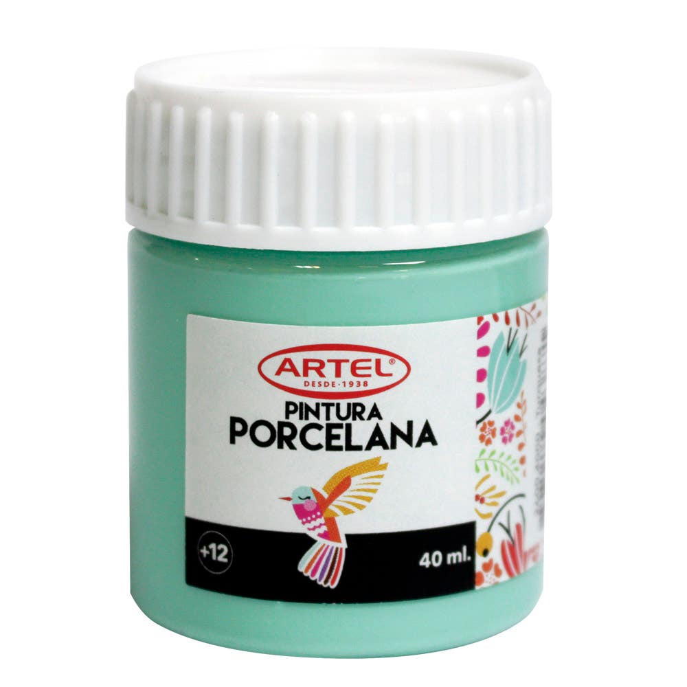 Frasco Pintura Porcelana Turquesa 40ml. Artel