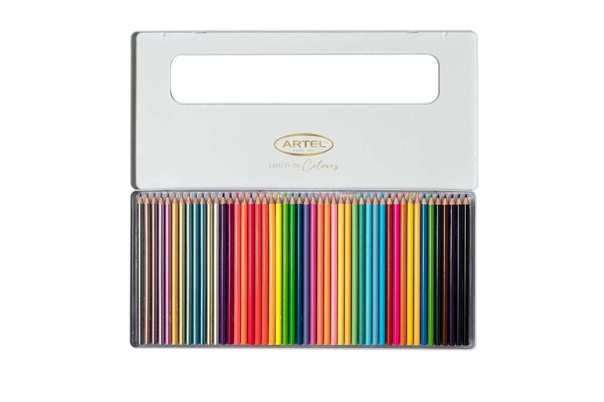 Estuche Metálico 48 lápices colores Artel