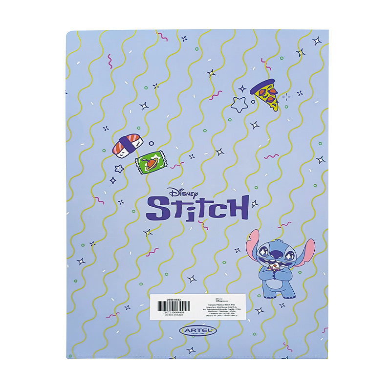 Set 2 carpetas Plásticas Stitch Artel