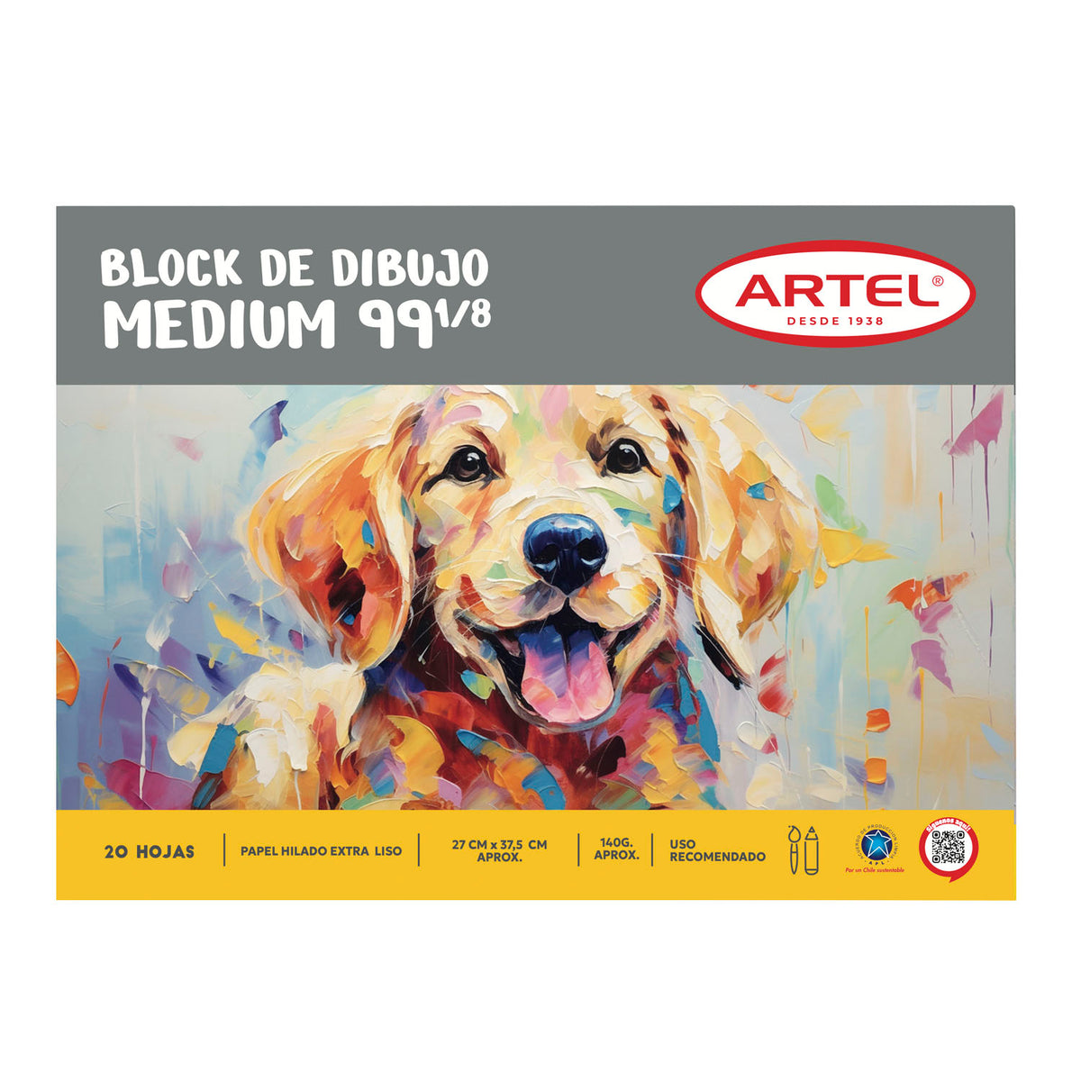 Block Medium 99 1/8 20 Hojas Artel