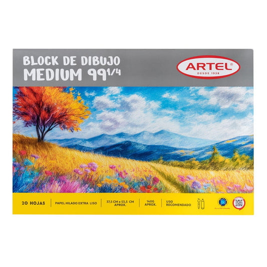 Block de Dibujo Medium 99 1/4 20 Hojas Artel