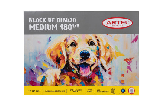 Block de Dibujo Medium 180 1/8 20 Hojas Artel