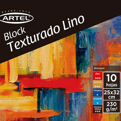 Block Texturado 10 Hojas Artel