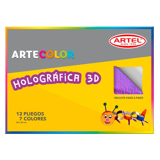 Estuche Artecolor Papel Holográfico Artel