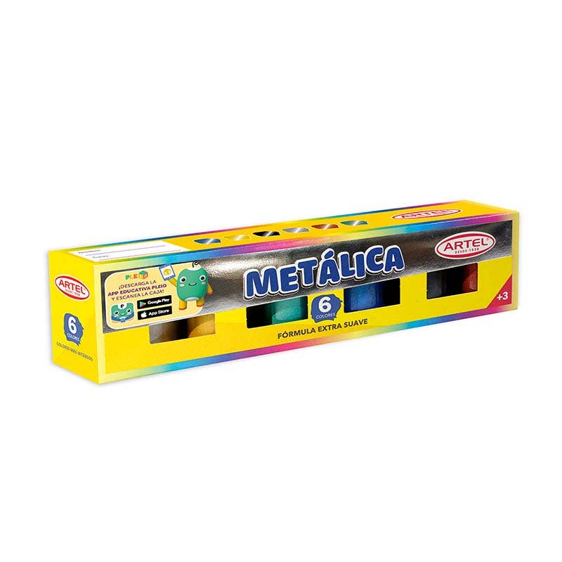 Estuche Tempera Metalica 6 Colores Artel