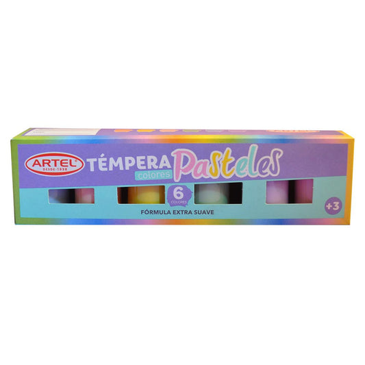 Estuche Tempera Pasteles 6 Colores Artel