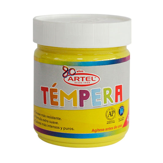 Frasco Tempera Amarillo Limón 72 100ml. Artel