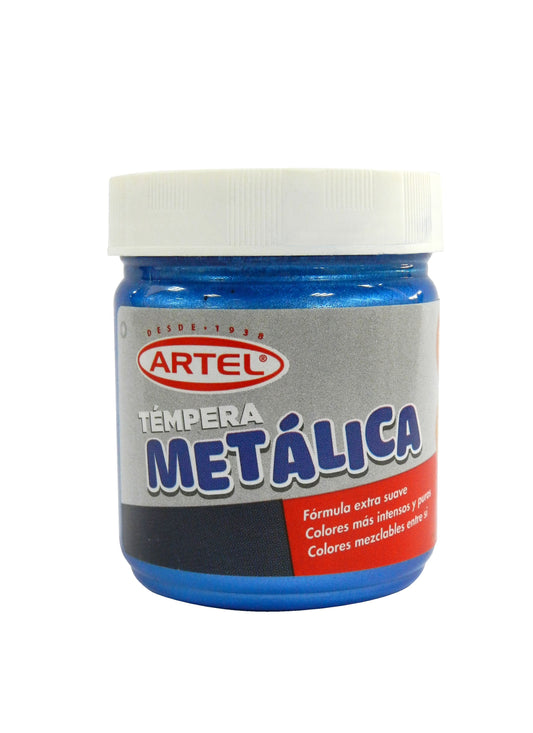 Frasco Tempera Metalica Azul 100ml. Artel