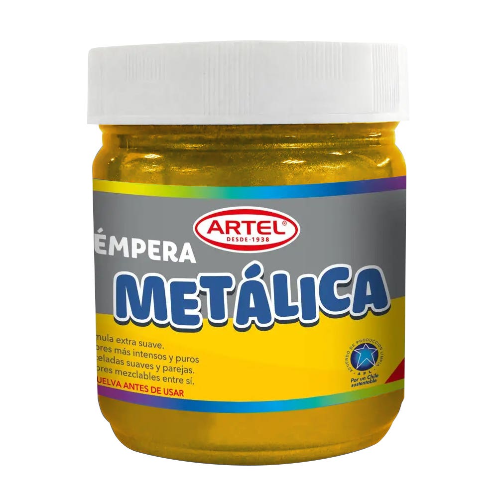 Frasco Tempera Metalica Oro 100ml. Artel