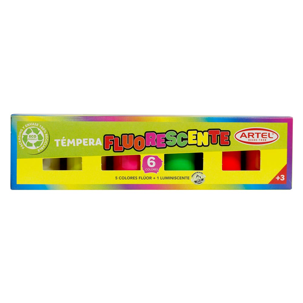 Estuche Tempera Fluorescente Artel