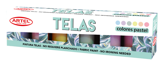 Est Pint Telas Pastel 6 col 15ml Artel