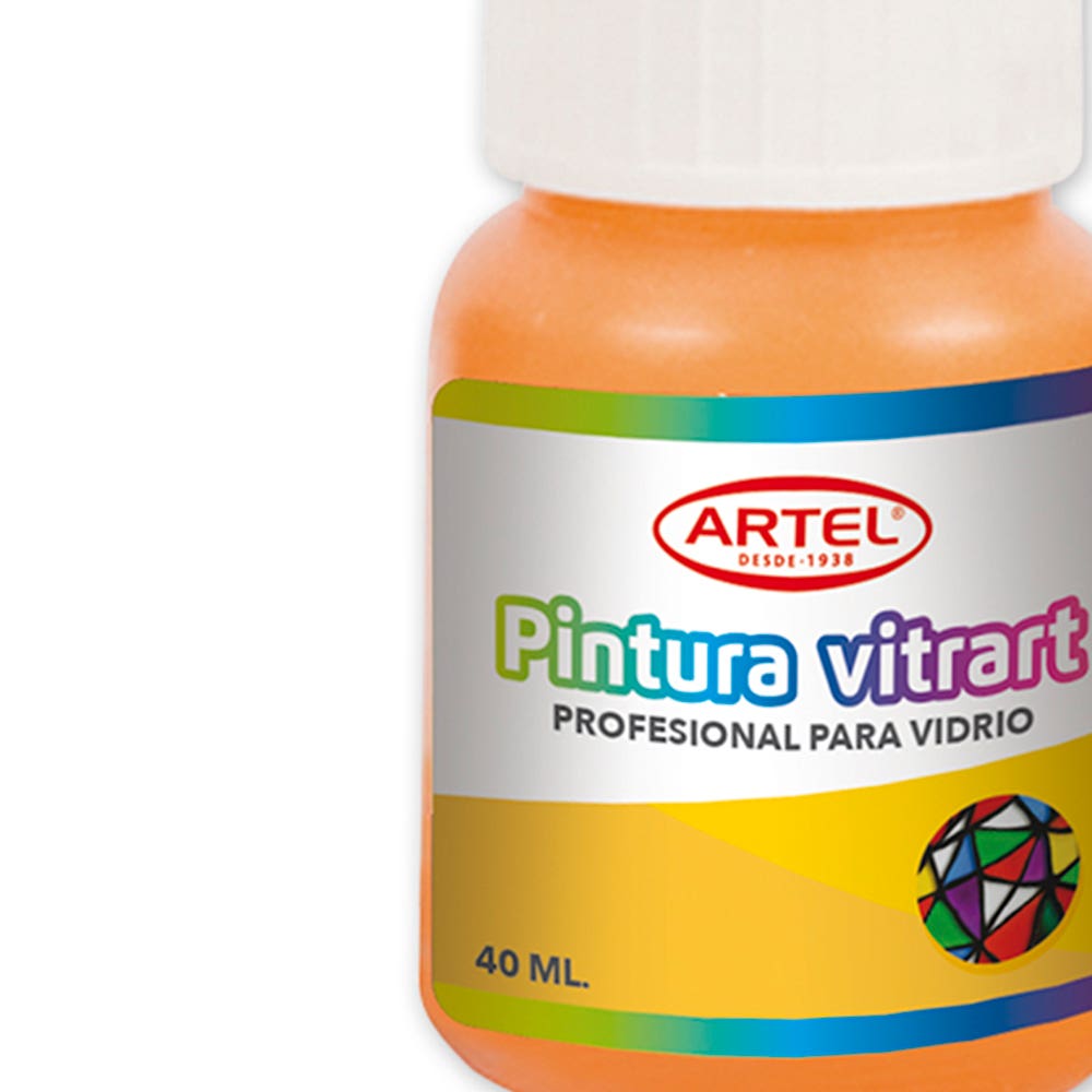 Pintura Vitrart Profesional 40ml. Artel