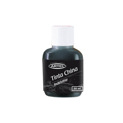Blíster Tinta China Negra 20ml. Artel
