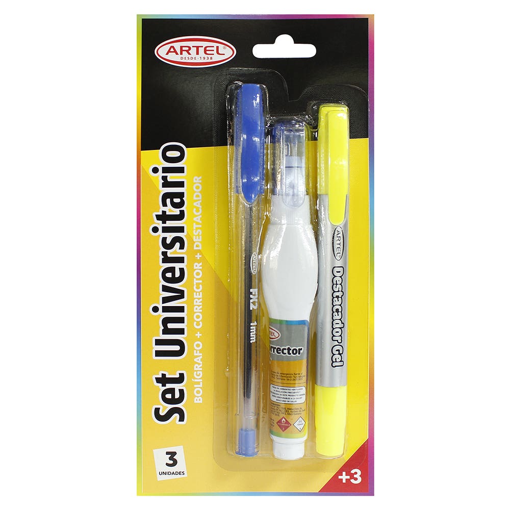 Blíster Set Universitario Artel