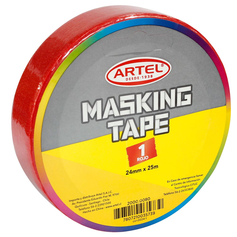 Cinta Masking Tape Artel 24mm x 25mts.