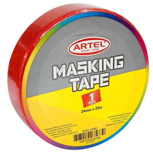 Cinta Masking Tape Artel 24mm x 25mts.