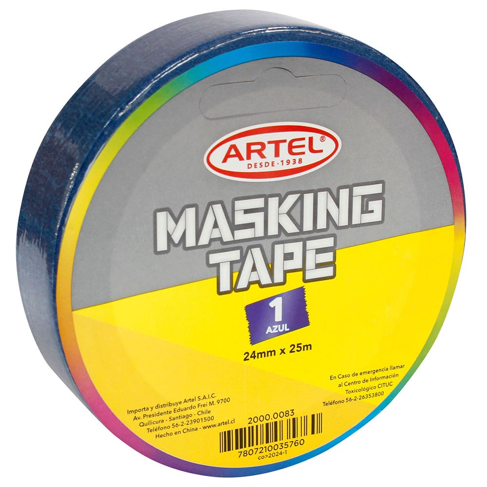 Cinta Masking Tape Artel 24mm x 25mts.