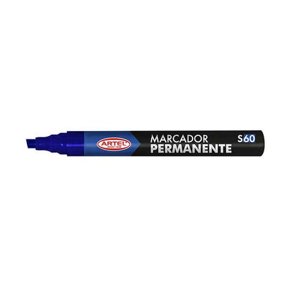 Marcador Permanente Negro Punta Biselada Artel