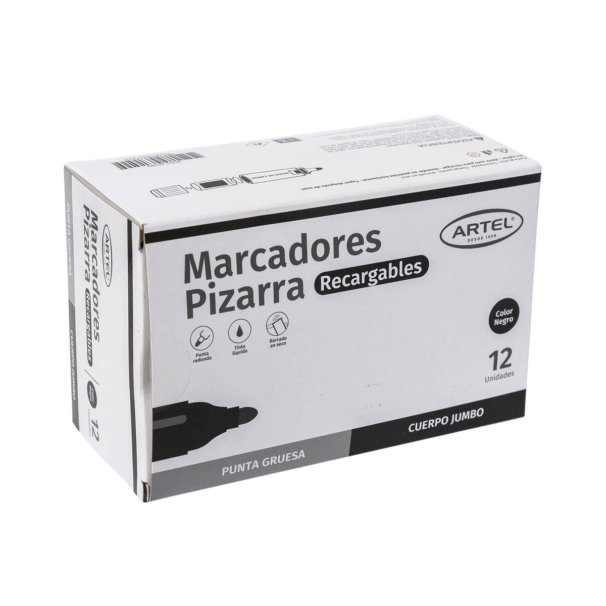 Marcador Pizarra Artel Recargable Jumbo Negro 1 Unidad