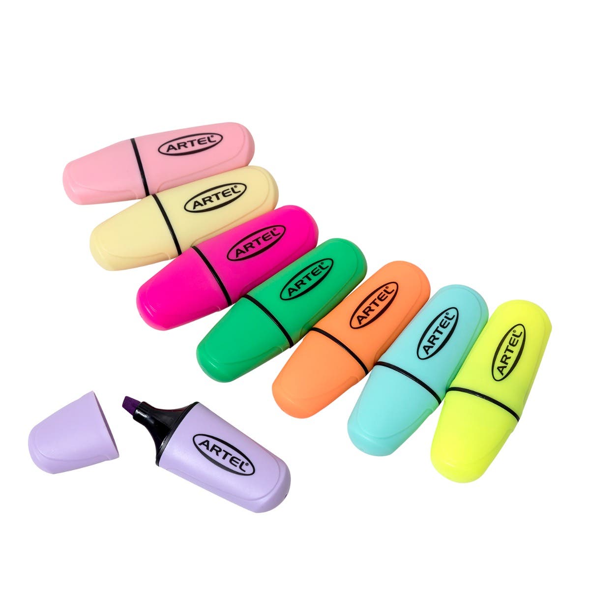 Destacador Mini Pastel + fluor 8 unidade