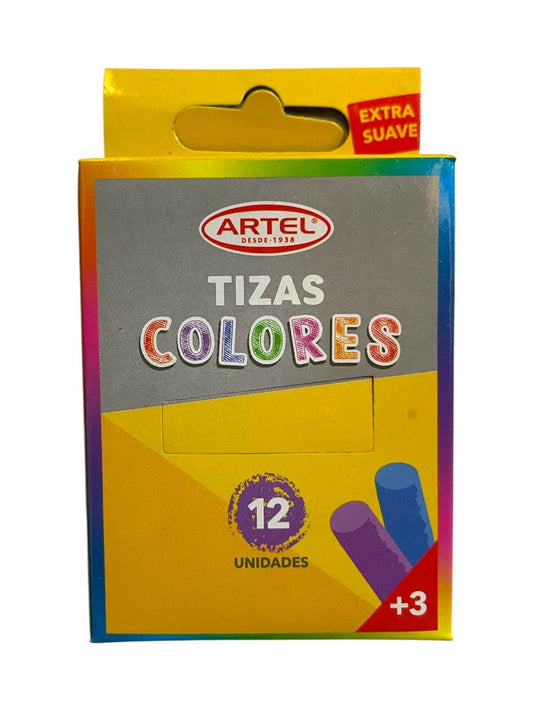 Tiza Colores 12 Unidades Artel