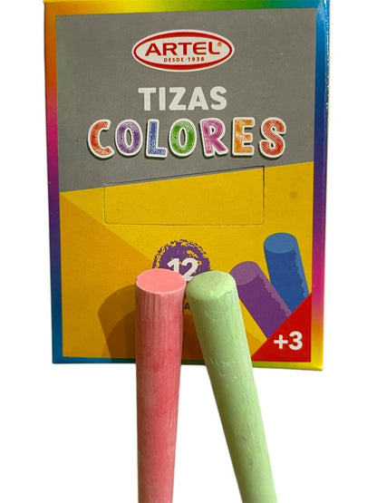 Tiza Colores 12 Unidades Artel