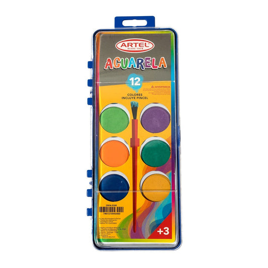 Estuche Acuarela 12 Colores Artel