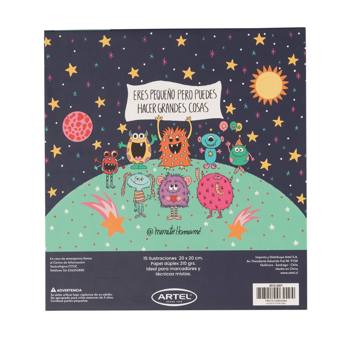 Block Para Colorear Universo Petit Artel