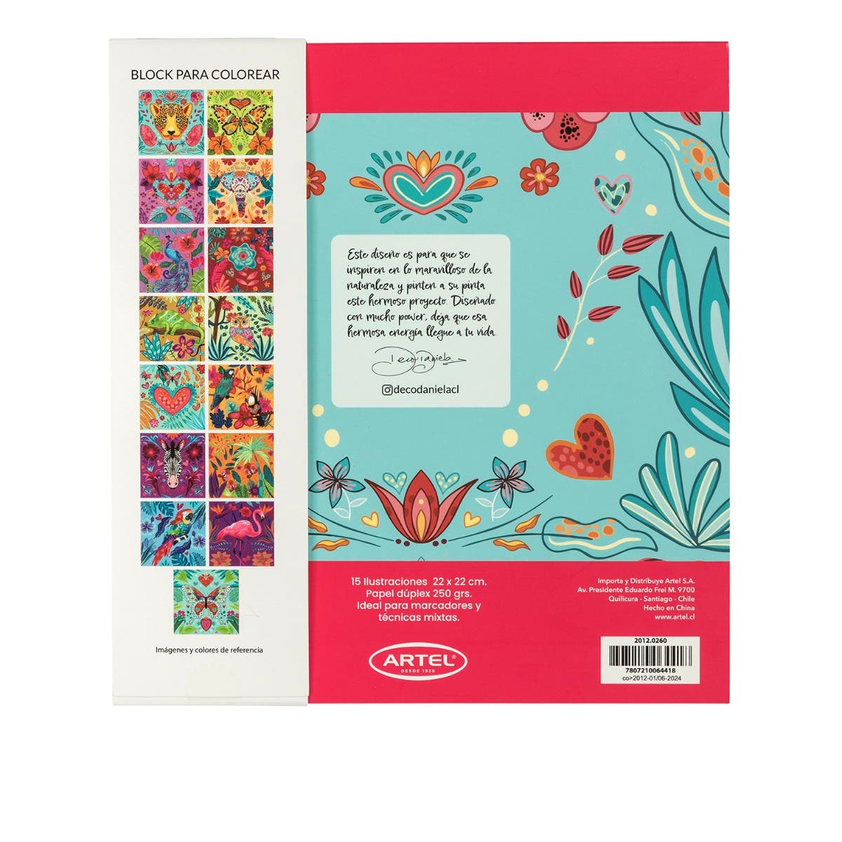 Block para colorear Magia Tropical