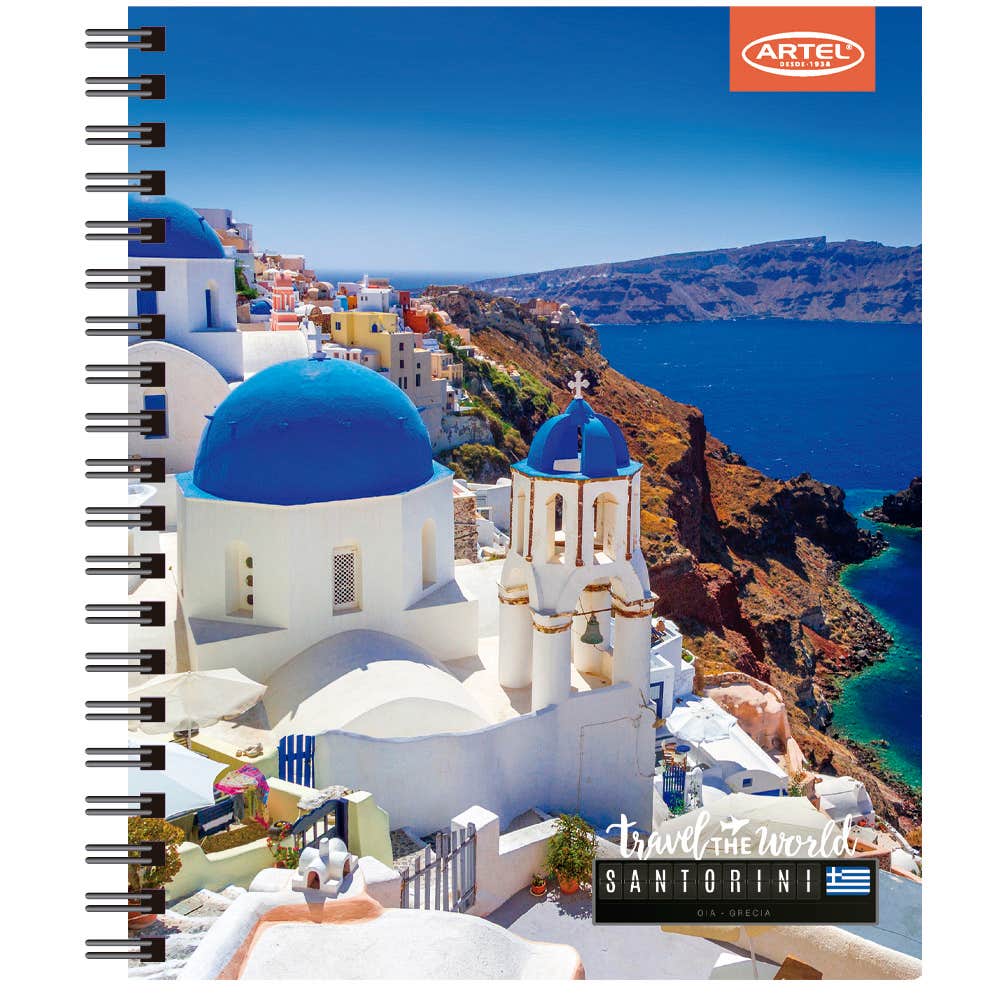 Cuaderno Universitario Travel the World 1 100 Hojas 7mm. Diseño Aleatorio Artel