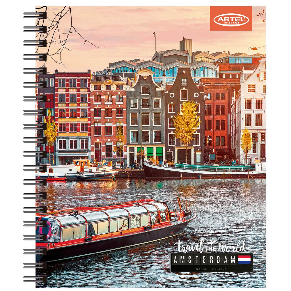 Cuaderno Universitario Travel the World 1 100 Hojas 7mm. Diseño Aleatorio Artel