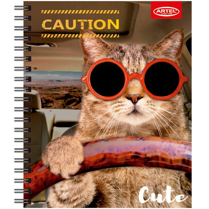 Cuaderno Universitario Cute 100 Hojas 7mm. Diseño Aleatorio Artel