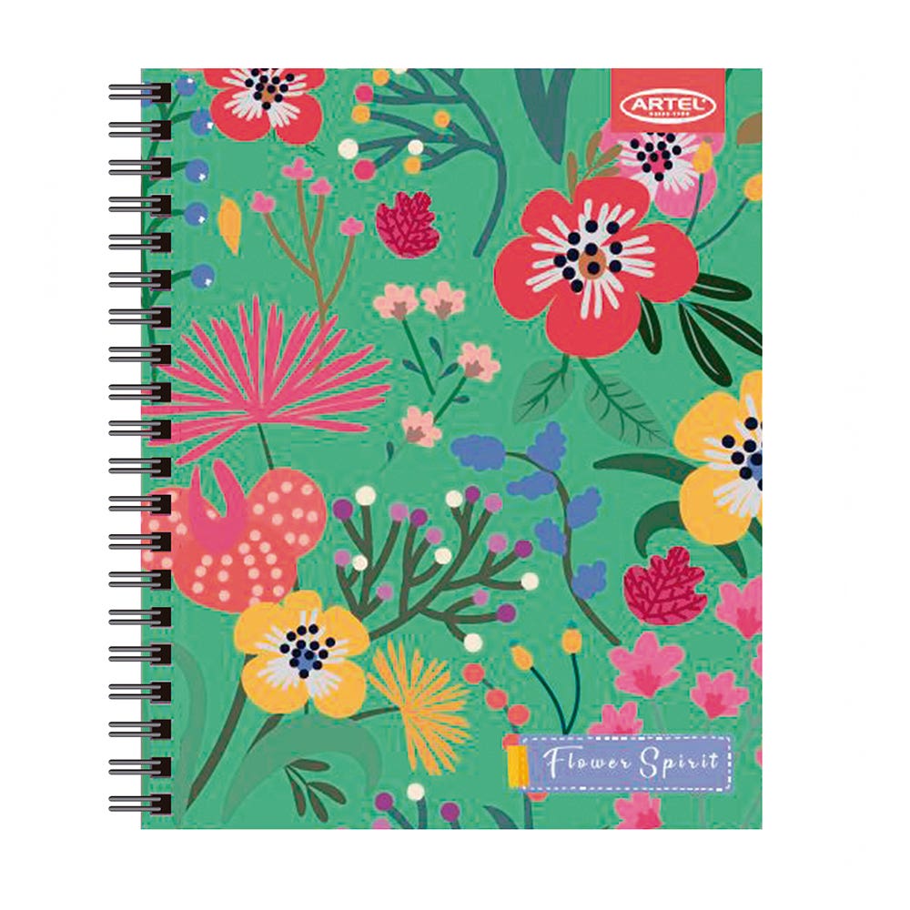 Cuaderno Universitario Flower Spirit 100 Hojas 7mm. Diseño Aleatorio Artel