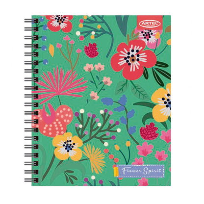 Cuaderno Universitario Flower Spirit 100 Hojas 7mm. Diseño Aleatorio Artel