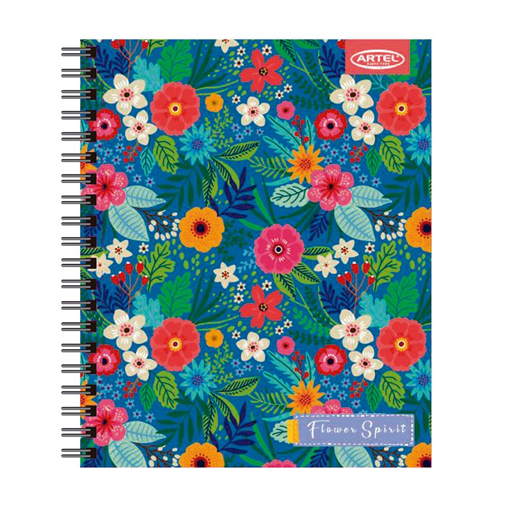 Cuaderno Universitario Flower Spirit 100 Hojas 7mm. Diseño Aleatorio Artel