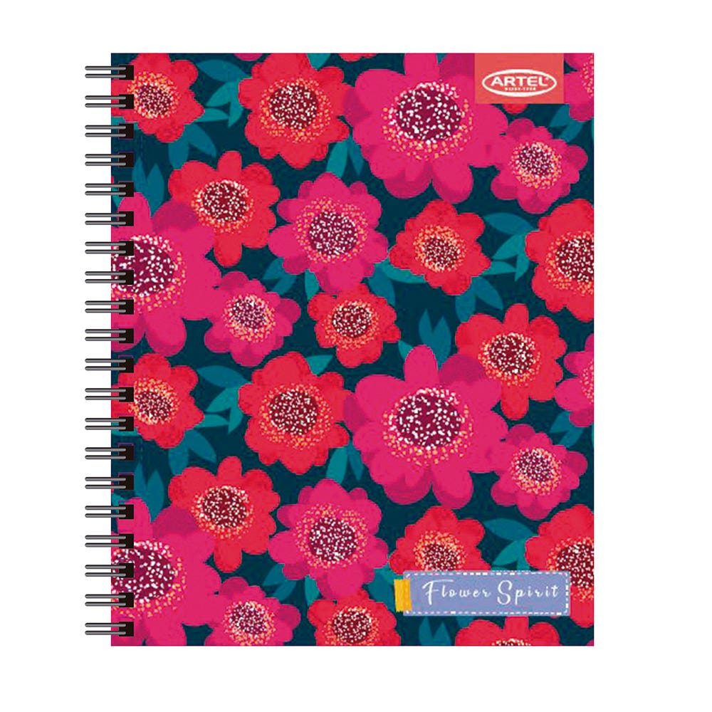 Cuaderno Universitario Flower Spirit 100 Hojas 7mm. Diseño Aleatorio Artel