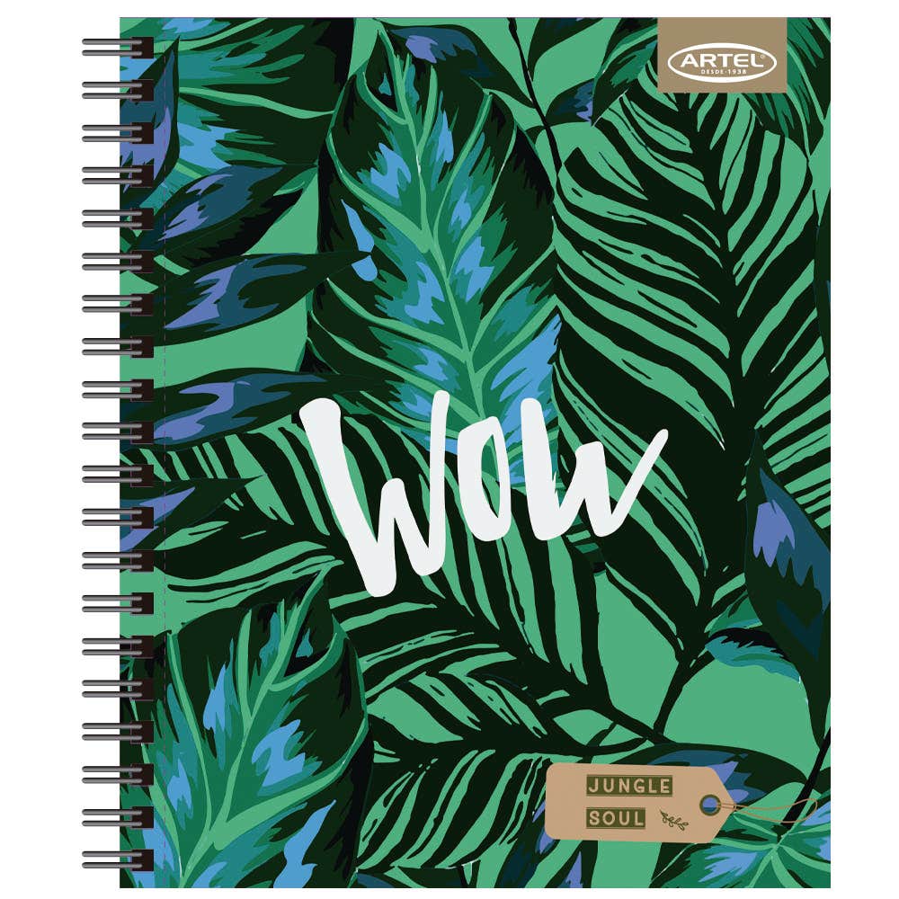 Cuaderno Universitario Jungle Soul 100 Hojas 7mm. Diseño Aleatorio Artel
