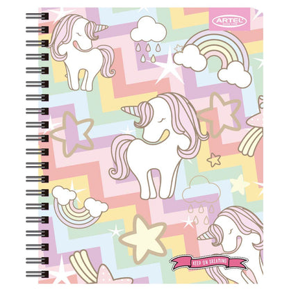 Cuaderno Universitario Keep on Dreaming 100 Hojas 7mm. Diseño Aleatorio Artel